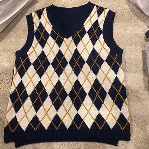 Trendy sweater vest!